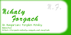 mihaly forgach business card